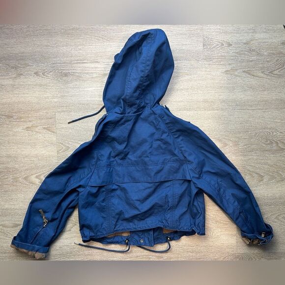 ZARA BASIC | Technical Short Jacket with Pockets Indigo Vigore Size Small - Picture 13 of 13